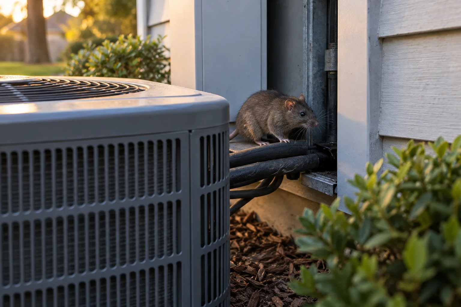 AI-generated illustration for Rodent Access Around Air-Conditioning Lines and Chases