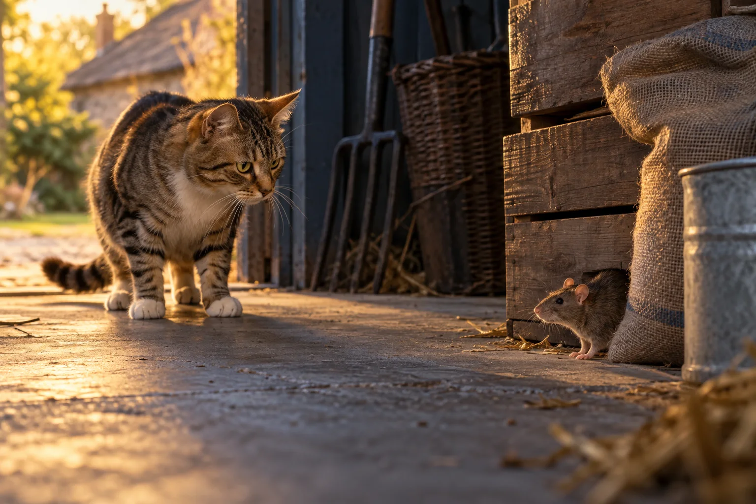 AI-generated illustration for Cats as Rat Deterrents: Predation Is Only Part of the Story