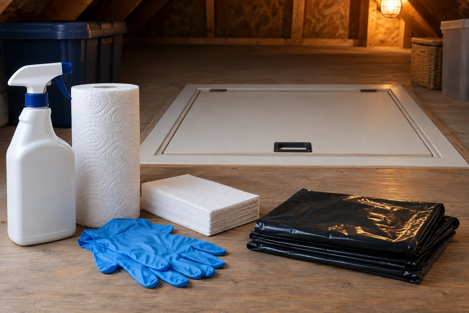 AI-generated illustration for How to Clean Rat Droppings from an Attic Safely