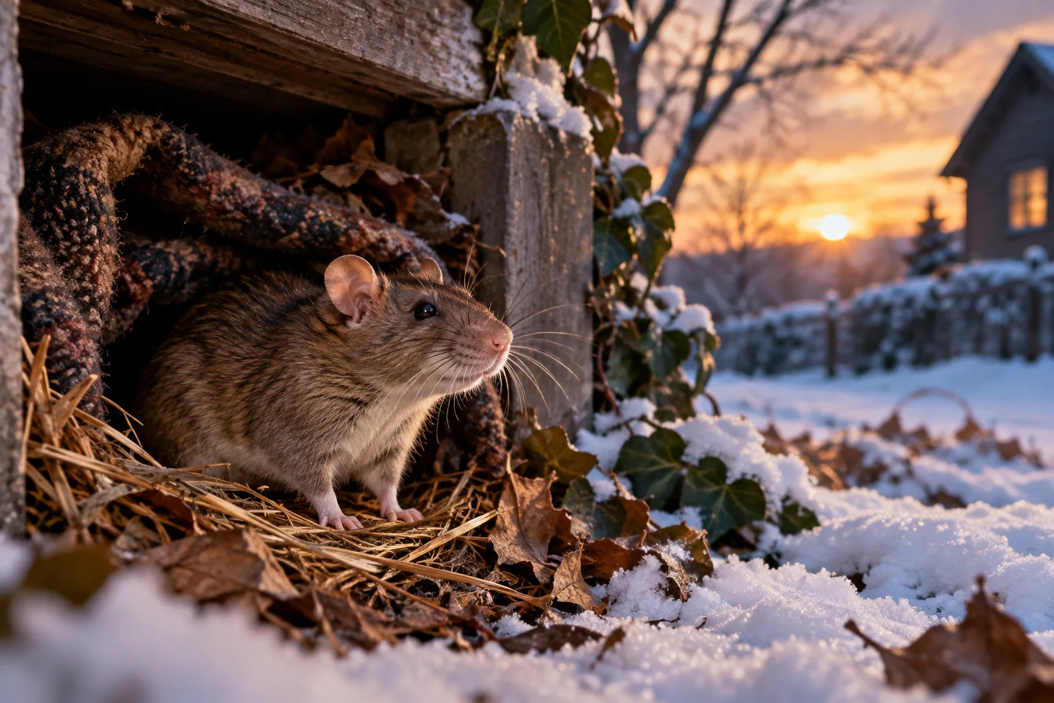 AI-generated illustration for Do Rats Die in Winter? Why Cold Weather Changes Where You Find Them