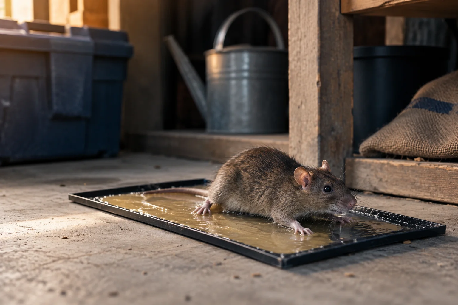 AI-generated illustration for The Welfare and Health Problems With Rat Glue Boards