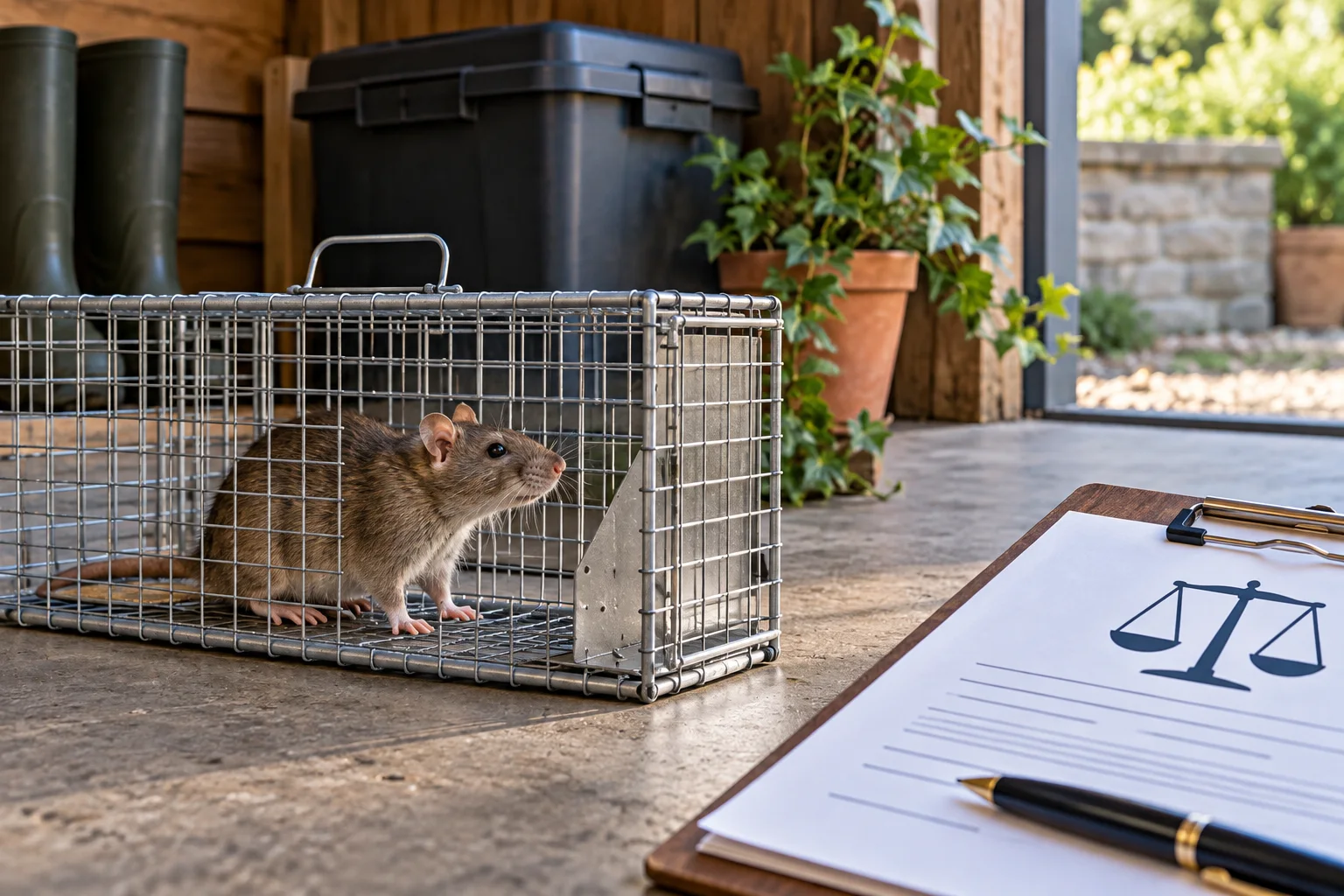 AI-generated illustration for Is It Legal to Trap Rats? Check the Rules for Your Place and Method