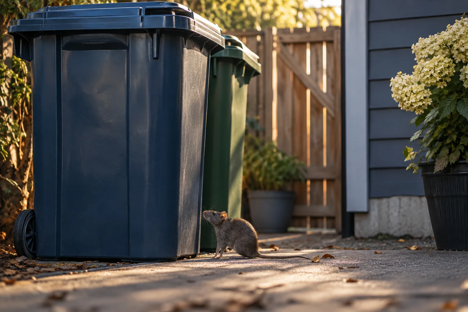AI-generated illustration for How to Keep Rats Out of Garbage Cans and Waste Areas